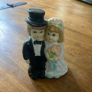 Vintage Bride&Groom wedding Cake Topper